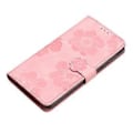 Miniatyrbillede 5 af 5: Til Samsung Galaxy S23 FE PU Læder Blomster Præget Telefon Cover Stødsikkert Stativ Wallet Cover Style C