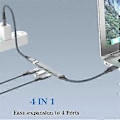 Miniatyrbild 3 av 4: Mini USB Hub USB 3.0 Hub Multi USB Splitter Adapter 4 Portar Snabb Mini Multiple 3