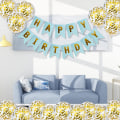 Miniatyrbild 5 av 5: Grattis på födelsedagen Banner Dekoration, Grattis på födelsedagen Ballonger och 5 st Konfettiballonger
