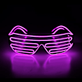 Miniatyrbilde 1 av 5: Lysende Shutter Neon Rave Solbriller El Wire LED Solbriller Voic