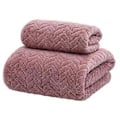 Miniatyrbilde 2 av 5: Håndkle Badehåndklesett Fløyelspunnet Svært Absorberende Mykt Badehåndkle Egnet For Baderom Spa Gym Purple