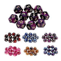 Pikkukuva 4 / 5: Pöytäpeli 10kpl / setti Nopat D12 D&D Gem 18mm (Violetti+Musta) Purple+Black