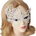 Miniatyrbild 1 av 5: Maskeradmask för kvinnor, sexig spetsmask för Halloween-maskerader, karnevaler, fester, baler, middagsbjudningar, bröllop, vit