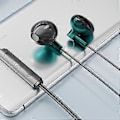 Pikkukuva 5 / 5: Type-C/3,5 mm langalliset kuulokkeet basso nappikuulokkeet stereo kuulokkeet musiikki peli kuulokemikrofoni mikrofonilla matkapuhelimelle tabletille vihreä Green