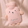 Miniatyrbilde 2 av 5: (1 stk, 1000 ml, 26x15 cm, Rosa) Vannpose, Varmtvannspose, Varmtvannsflaske
