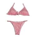 Miniatyrbillede 3 af 5: Dame Badedragt Push Up BH Bikini Sæt Strandtøj (Pink XL) Pink XL