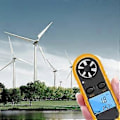 Miniatyrbillede 3 af 5: GM816 Digital Anemometer Vindhastighedsmåler LCD Håndholdt Luftstrøms Vindmåler Termometer