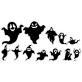 Pikkukuva 1 / 2: 1 Set Halloween-juhlien riippuva koriste puuhun ripustettava ontto aavekoriste pelottava riipus
