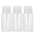 Miniatyrbilde 1 av 4: 3 stk Sminkefjernerflasker Tomme Pumpeflasker Tomme Reiseflasker Plast Pressflaske for Kvinner 300ml