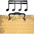Miniatyrbilde 1 av 5: 2 stk (svart) metall musikkbok klips, musikkstativ klips arkmusikk