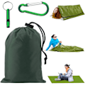 Miniatyrbillede 1 af 5: Overlevelsesovepose, Camping Overlevelsesæk, Udendørs Overlevelsesovepose med Fløjte, Kuldebestandig, Vandtæt, Varm, Velegnet til Camping (Grøn)