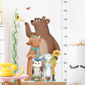 Miniatyrbild 2 av 5: Väggdekaler Barn Tillväxtdiagram Björnen Kaninen Katten Väggdekal Anim