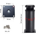 Miniatyrbilde 2 av 5: 4 Justerbare Sorte Ben 150mm Høyde Tykke Skapben Bord L