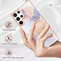 Miniatyrbillede 2 af 5: Elektropletteret TPU-etui til Samsung Galaxy S22 Ultra 5G White