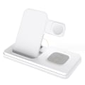 Miniatyrbillede 1 af 4: Hvid induktionsoplader 3-i-1, 15W trådløs oplader med foldbar