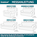 Miniatyrbillede 5 af 5: 3-personers, sort vandtæt spandex jacquard elastisk sofasædebetræk