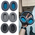 Miniatyrbild 5 av 5: Öronkuddar i läder Svampöverdrag Öronkuddar för So-ny WH-XB900N Headset Reservdelar Mjuka att Bära Memory Foam Svart Black