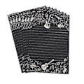 Miniatyrbillede 5 af 5: 8x Invitations Skrivepapir Brevpapir Hilsen Papir Linjeret Skrivepapir Gave (Sort B ) Black B