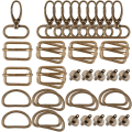 Miniatyrbilde 1 av 5: 40 stk Metall Tri-Glide Spenne + D-formede Ringer + Svivelkroker + M