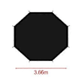 Miniatyrbild 4 av 5: Trampolinskydd Solskydd Trampolin Rivsäker för 8 Stolpar Rund Trampolin Svart Tak Trampolin Markis (12ft) 12ft