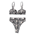 Miniatyrbillede 3 af 5: Bikinisæt med stropper, højtaljet brasiliansk badetøj, strandrejse, badedragt, tankini (Serpentine L) Serpentine L