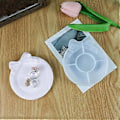 Miniatyrbilde 5 av 5: Sløyfeknute Oppbevaringsbrett Form Gips Plsater Silikonform Smykke Display Organiserer Epoxy Resin Former Brikkeform Håndverk 1