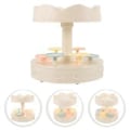 Miniatyrbillede 2 af 4: Roterende Karrusel Cupcake Holder Autorotation Cupcake Stativ til Bageri Fest