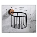Miniatyrbillede 3 af 3: Toiletpapirholder med hylde i Naturlig Sort Valnød, Badeværelse T
