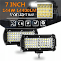 Miniatyrbilde 2 av 4: 2-pak traktor LED-arbeidslys 144W bilspotlys 16 LED-strimler W