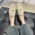 Pikkukuva 2 / 2: Kesäiset Pu Walk -kengät Naisille Mokkasiinit Rennot Lukolliset Beanie-kengät Mukavat Pehmeäpohjaiset Litteät Kengät Pluskoko.36.beige
