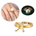 Miniatyrbillede 2 af 5: Kloringe Blank Justerbare Messingringe Baser Fingerringe Base til DIY Smykkefremstilling Indlagt Krystal Turkis Ædelsten Guld Gold A
