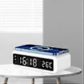 Miniatyrbillede 4 af 5: 3 I 1 Digital LED Bord Vækkeur Termometer 15W Trådløs Oplader Med Trådløs