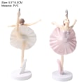 Miniatyrbillede 5 af 5: 3 stk. Dansende Pige Legetøj Elegant Indretning Lang Levetid Ballet Pige Kage Picks til Børn（Rosa）