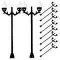 Miniatyrbilde 2 av 2: 12 stk. Miniatyr Gatelampe Modell DIY Mikrolandskap Veilampe Modell Sandbordlampe Modell 0.9X2.9X7.4CM