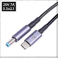 Miniatyrbilde 5 av 5: Praktisk PD140W Ladekabel for Datamaskin Effektiv Strømforsyning og Rask Datasynkronisering for Laptoper, Notebook 10