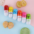 Miniatyrbild 1 av 5: 6 st/set Mini pillerformade highlighterpennor för skrivning Söt ansikte