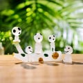 Miniatyrbillede 4 af 5: 10 stk. Lysende Spøgelsestræ Elf Mini Have, Kreativ Harpiks Hallowe