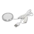 Pikkukuva 1 / 5: USB-pöytävalaisin, 5V3W suurikirkkaus LED vakaalla pyöreällä jalustalla tiskin valaistus auton kattovalo hopeakuori silver shell