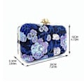 Miniatyrbild 2 av 2: Vacker Handväska Clutch Väskor Präglad Broderi Blomma Påse Väska Handväska Kvällsväska Måste Ha Artikel för Kvinnor  Himmelsblå Red