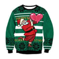Jule 3D Print Mønster Herre Crew Neck Sweatshirt - Løs Pasform Langærmet Pullover - Style 4 - Størrelse 2XL Style 4 2XL