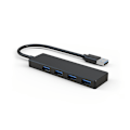 Miniatyrbild 2 av 5: Data Hub 4 Port USB 3.0 Ultra Slim svart