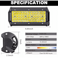 Miniatyrbillede 4 af 4: 2 stk. traktor LED-arbejdslys 144W bilspotlys 16 LED-strimler W