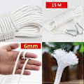 Miniatyrbilde 3 av 5: 15M/50Ft Klessnor 6mm Nylon Tau Multifunksjonstau for Oppheng Tørking Camping Fotturer Telt