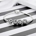 Miniatyrbilde 3 av 4: Dame Sølv CHARM 925 For armbånd, charms smykkeanheng 26 initialer for diy colliersstyle 1 SIZE 2