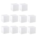 Miniatyrbillede 4 af 4: 10 stk. Hvide Gaveæsker Firkantet Emballageæske Foldbar Kartonæske til Håndværk Cupcake (12 x 12 x 12)