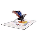 Miniatyrbillede 1 af 5: til Pop Up 3D Skaldet Ørn Kort med Kuvert Amerikansk Flag Lykønskningskort Uafhængighedsdag Festival Kort Festartikler
