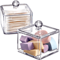 Miniatyrbillede 2 af 3: Transparent firkantet opbevaringsboks, 9,5*9,5*9cm