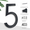 Miniatyrbild 2 av 4: 4,9 tum svart hus nummer 5, gatunummer för moderna bostäder f