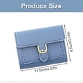 Miniatyrbillede 3 af 5: Dame Lille Kompakt Pung Pu Læder Clutch Punge Kortholder Damepung Pengetaske, Clutch Pung Tre-fold Punge Sort Black