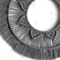 Miniatyrbillede 2 af 5: Macrame spejldekoration Mørk stil bohemevævet håndlavet vægtapet (lilla)